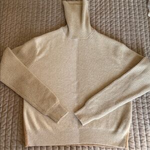 Theory Women's Beige Cowl Neck Sweater